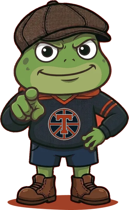 Toad pointing, ready to show you around